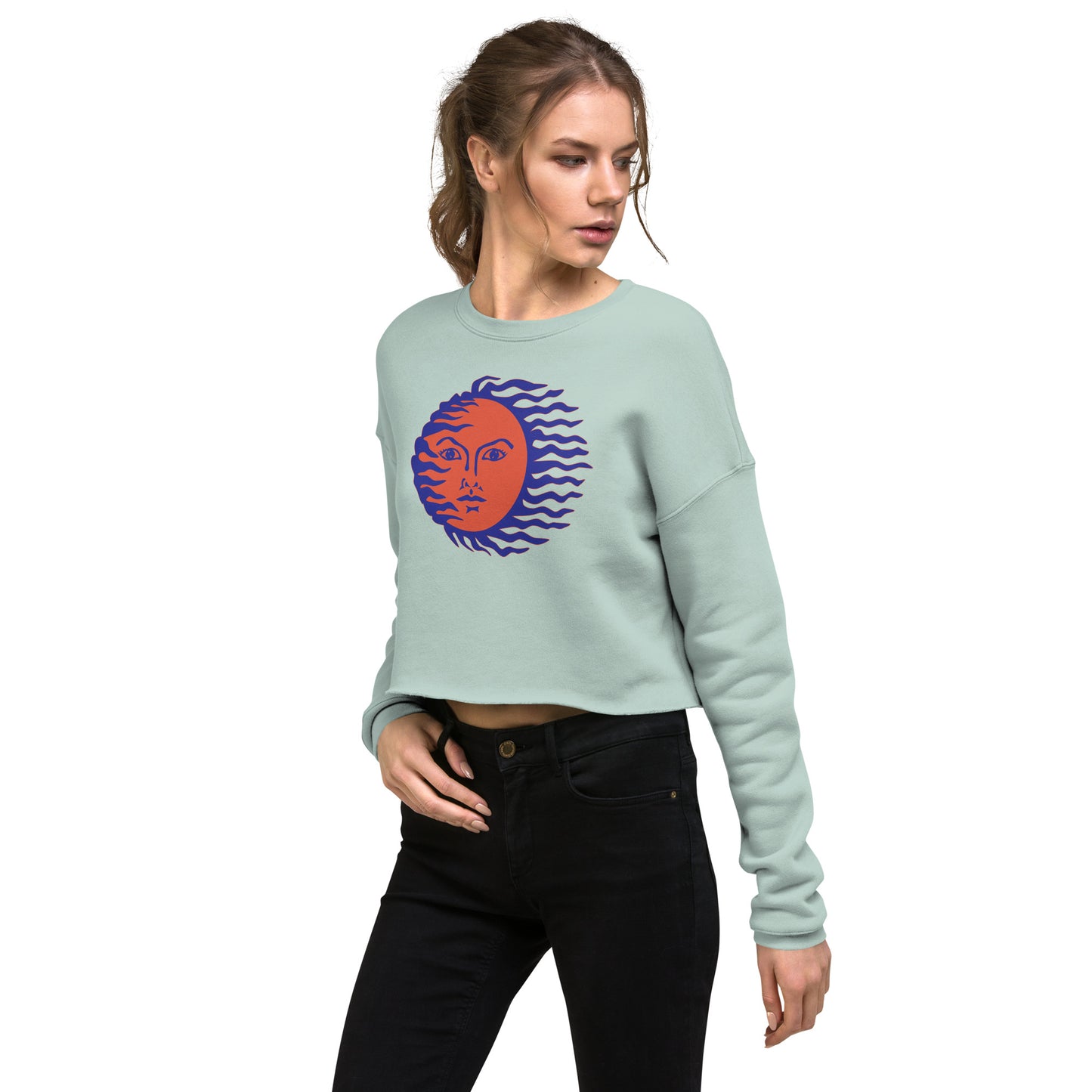 Fireball Sun Women's Crop Sweatshirt