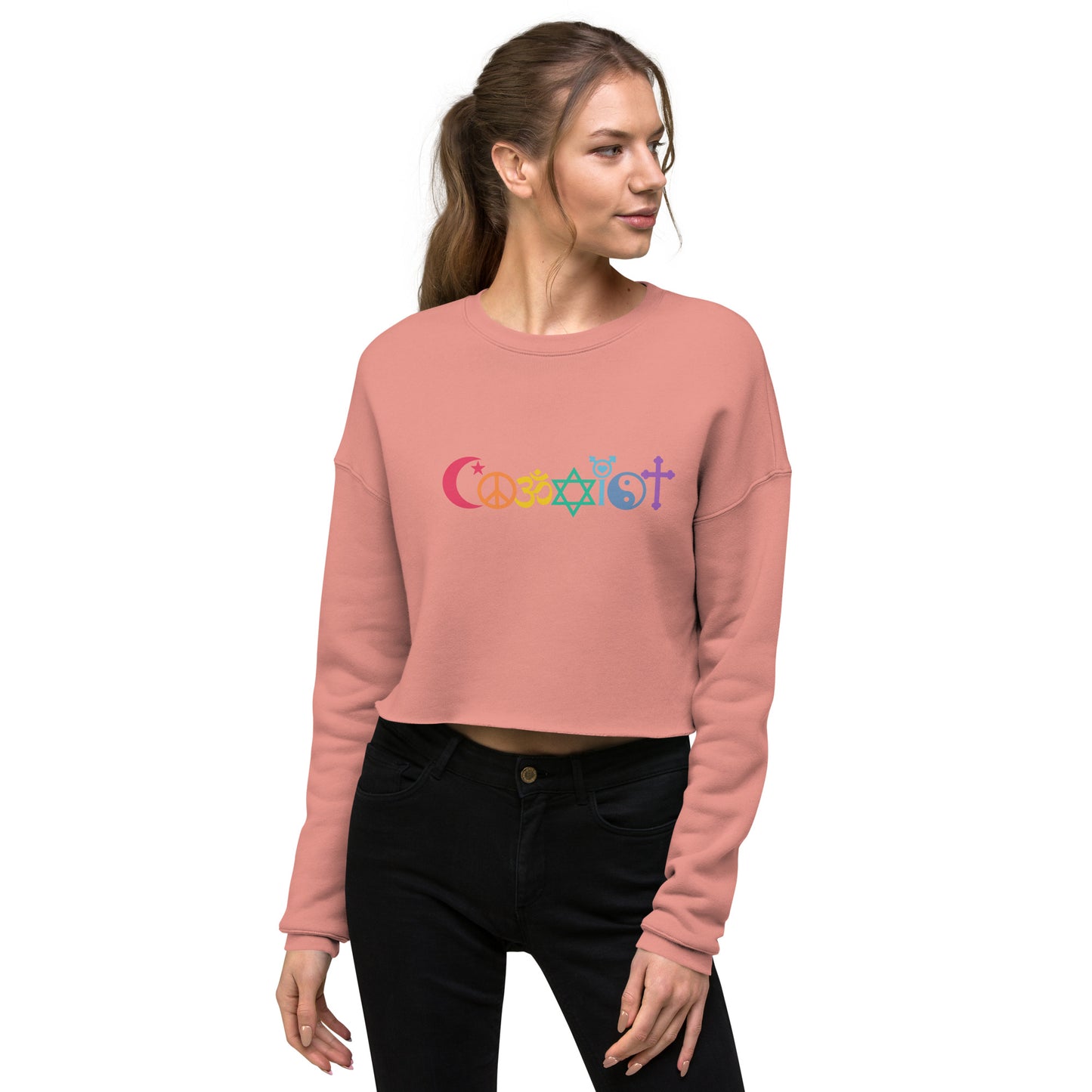 Coexist Rainbow Women's Crop Sweatshirt