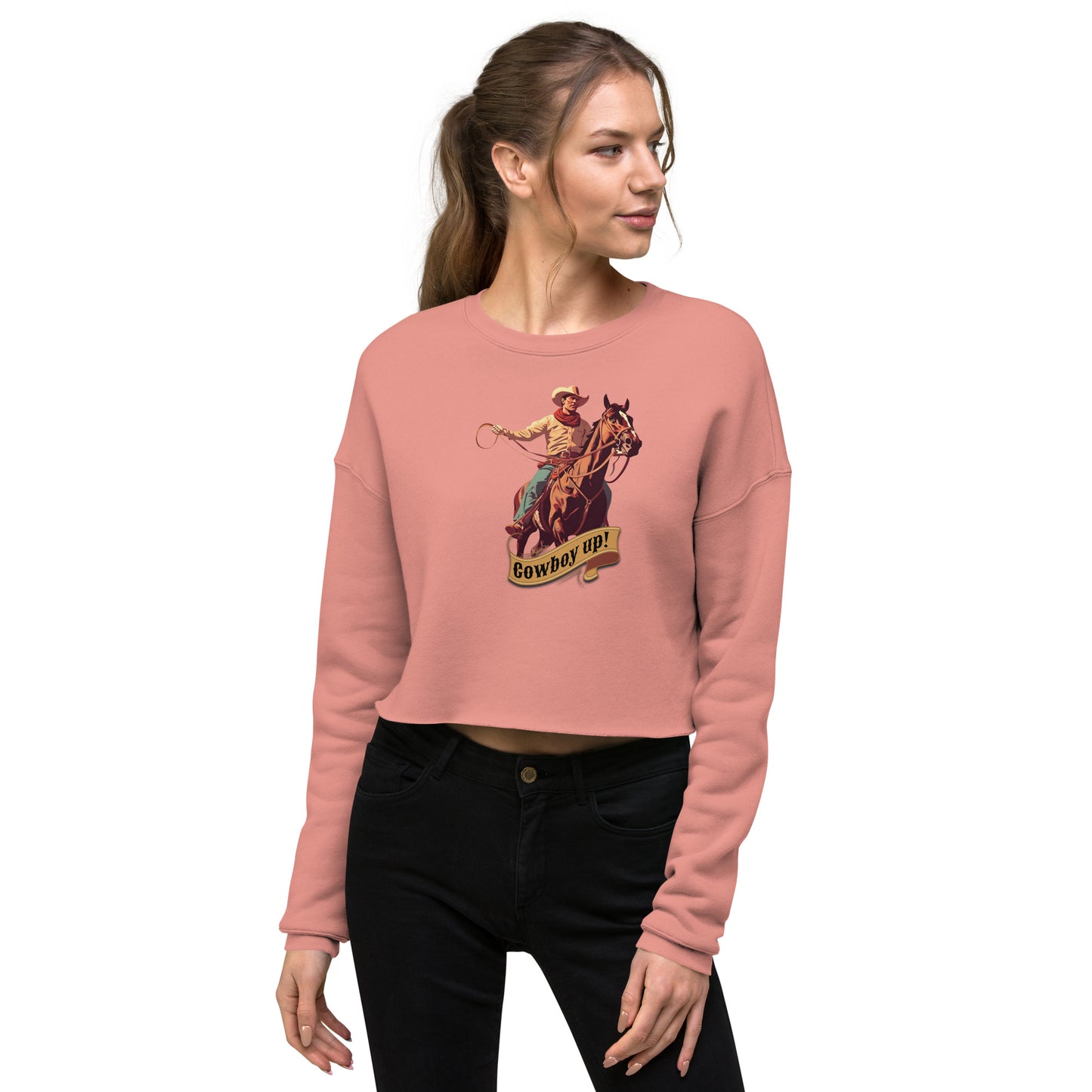 Cowboy Up! Women's Crop Sweatshirt