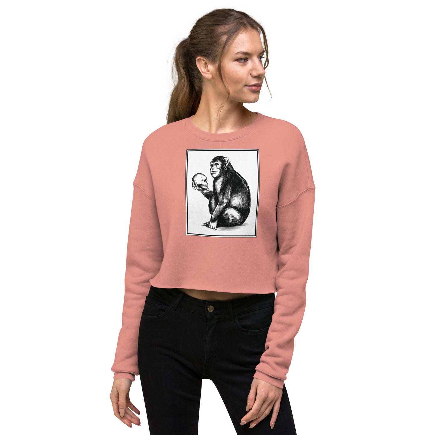 Chimp Thinker Women's Crop Sweatshirt