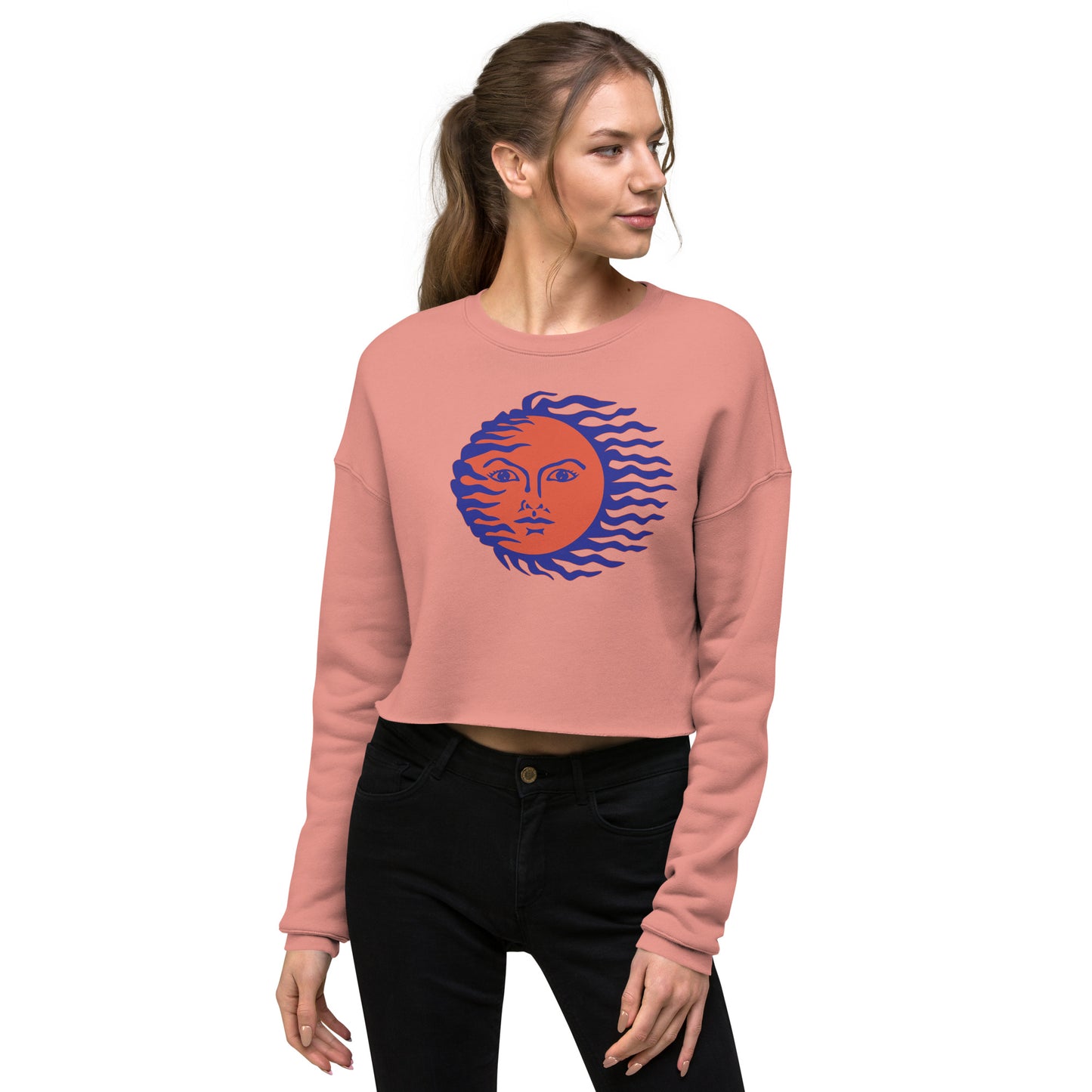 Fireball Sun Women's Crop Sweatshirt