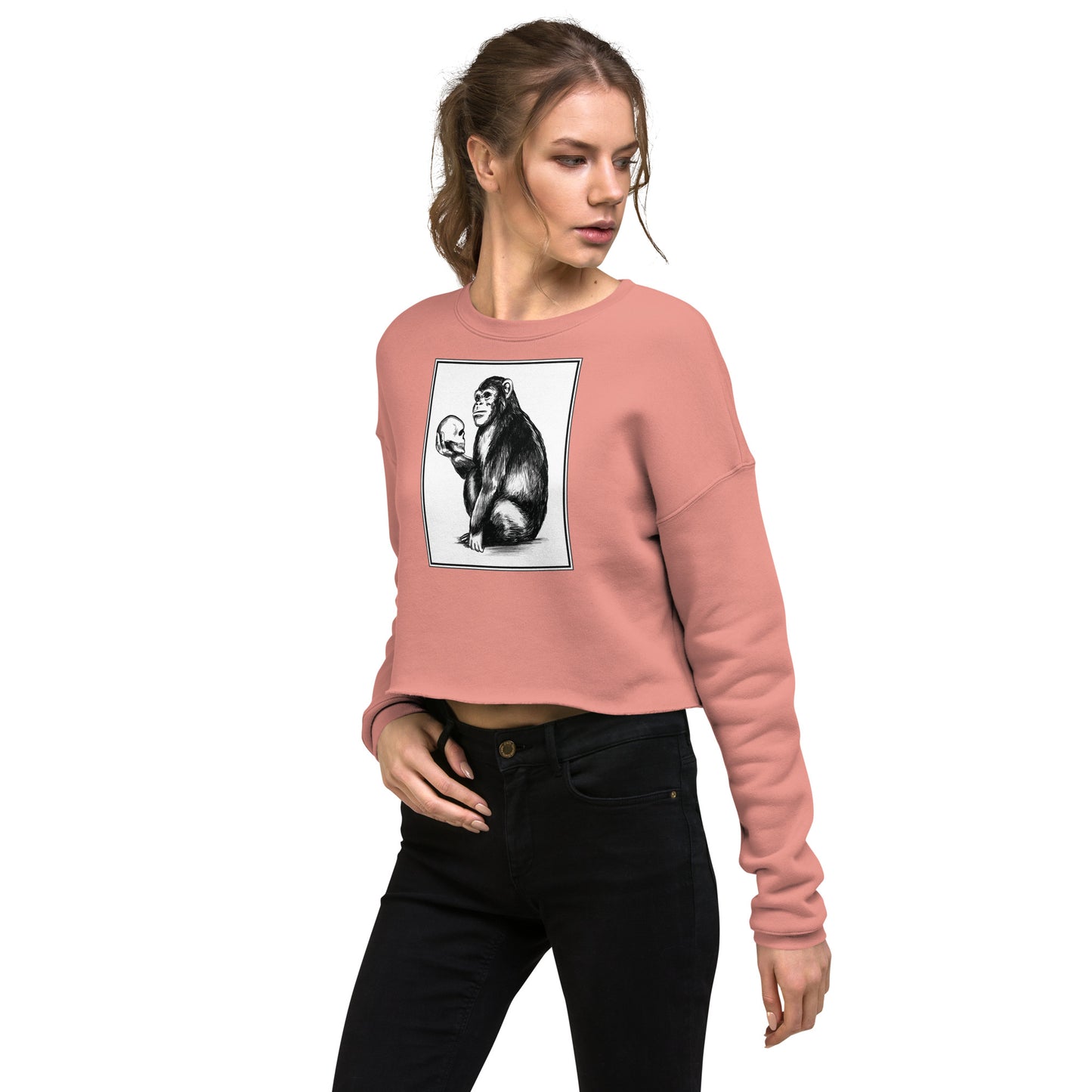 Chimp Thinker Women's Crop Sweatshirt