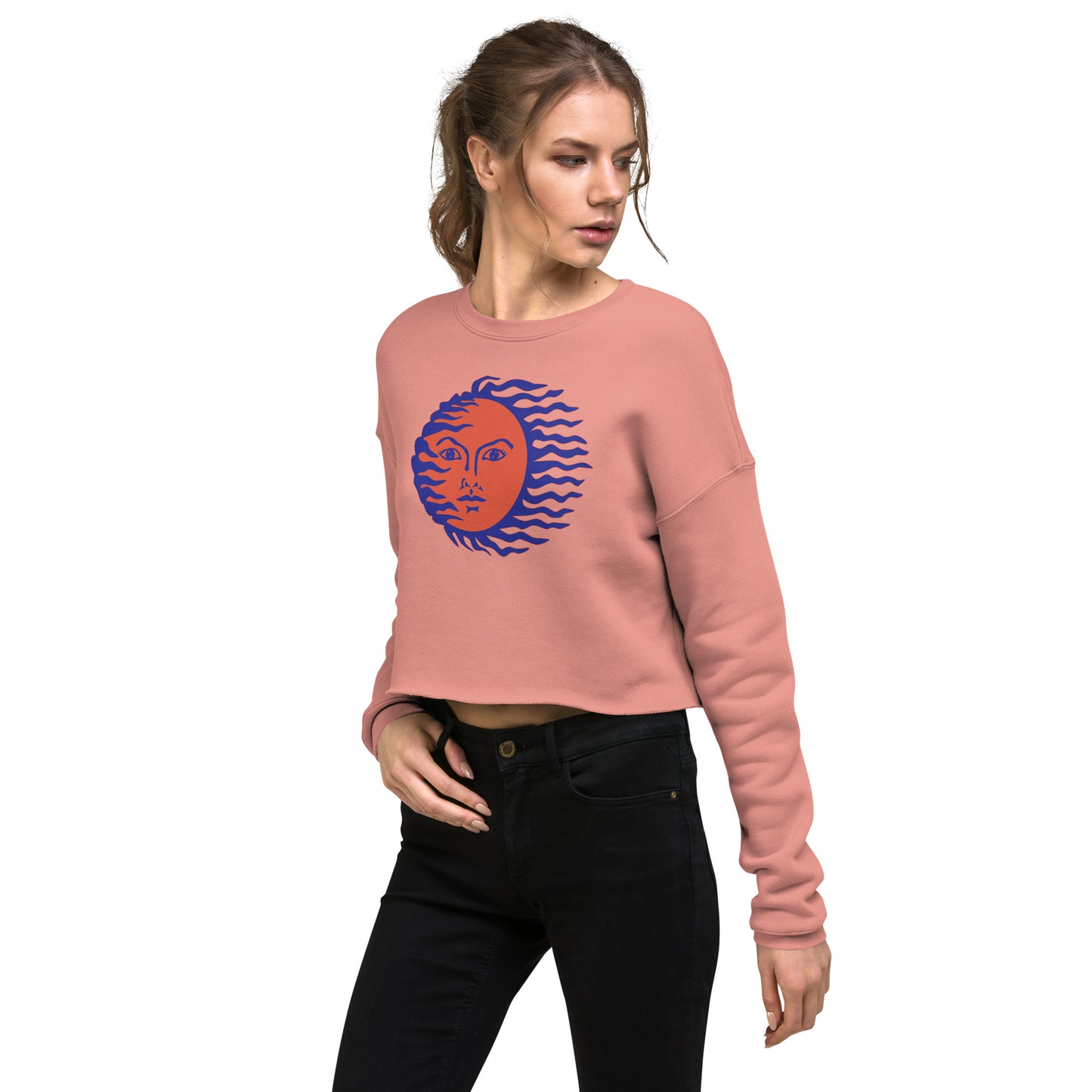 Fireball Sun Women's Crop Sweatshirt