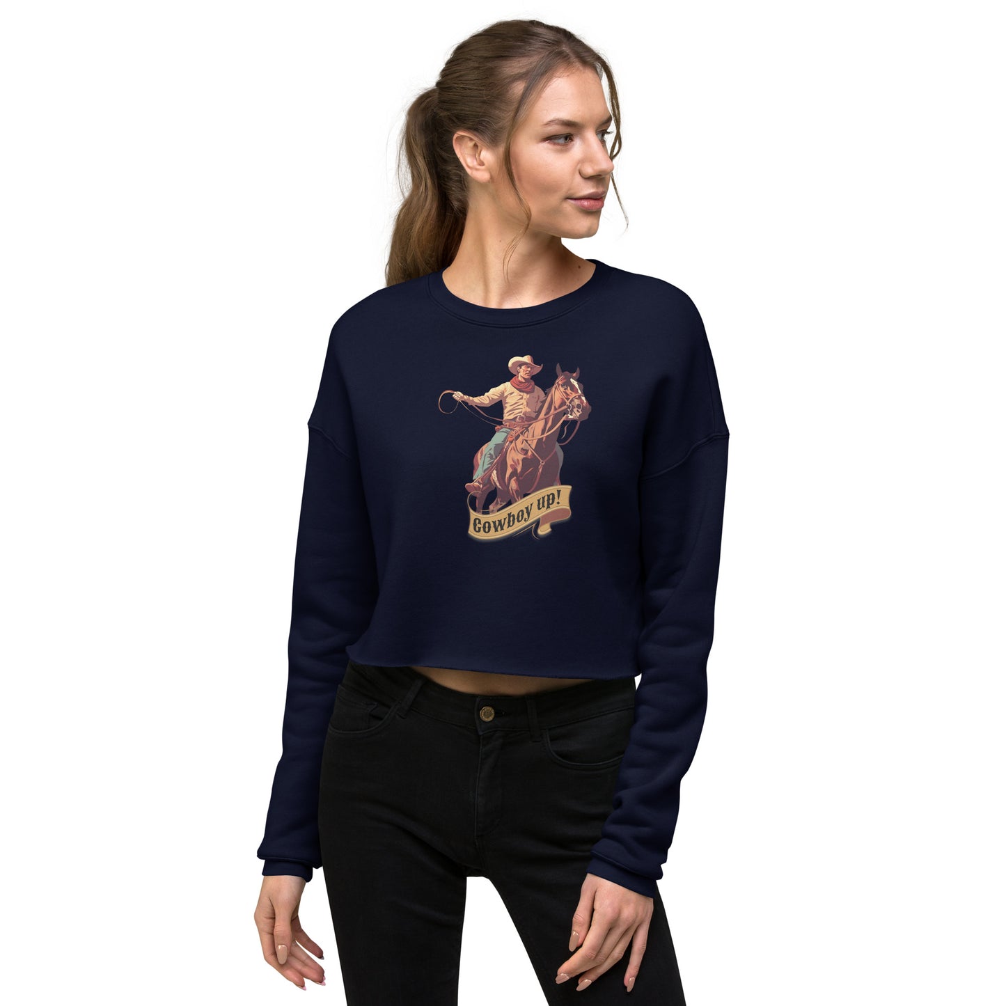 Cowboy Up! Women's Crop Sweatshirt