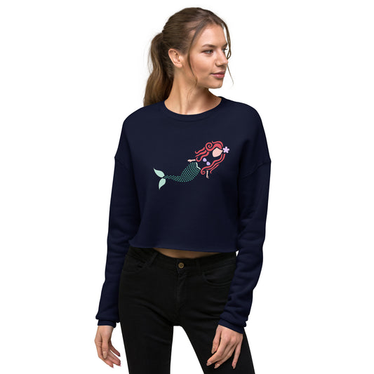 A Mermaid Under the Water Women's Crop Sweatshirt