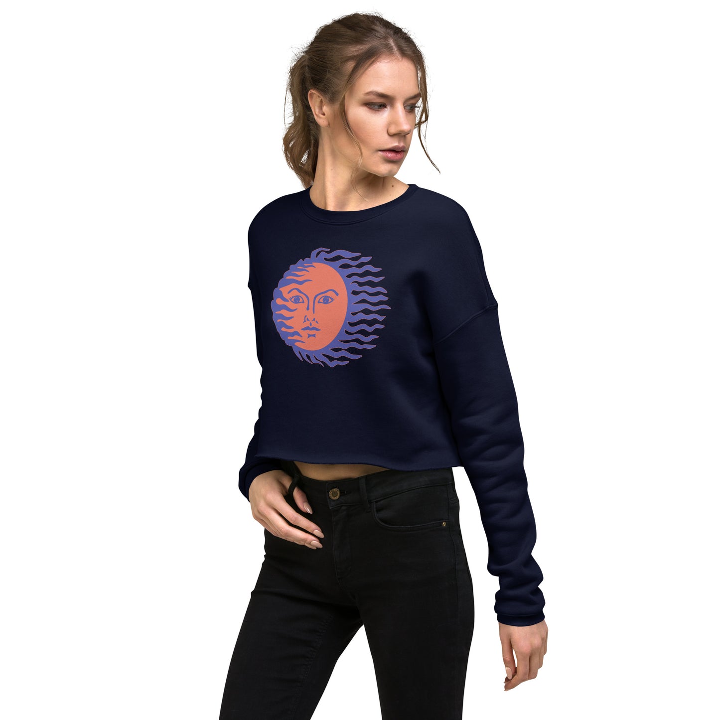 Fireball Sun Women's Crop Sweatshirt