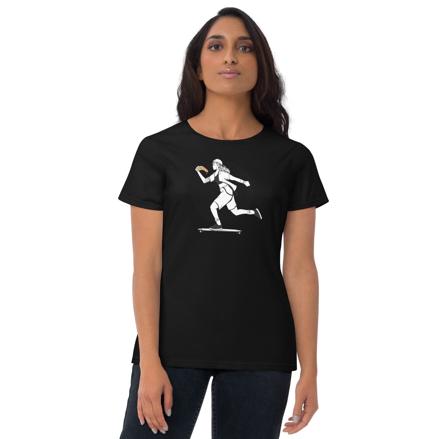 Longboarding Pizza Women's Short Sleeve T-Shirt