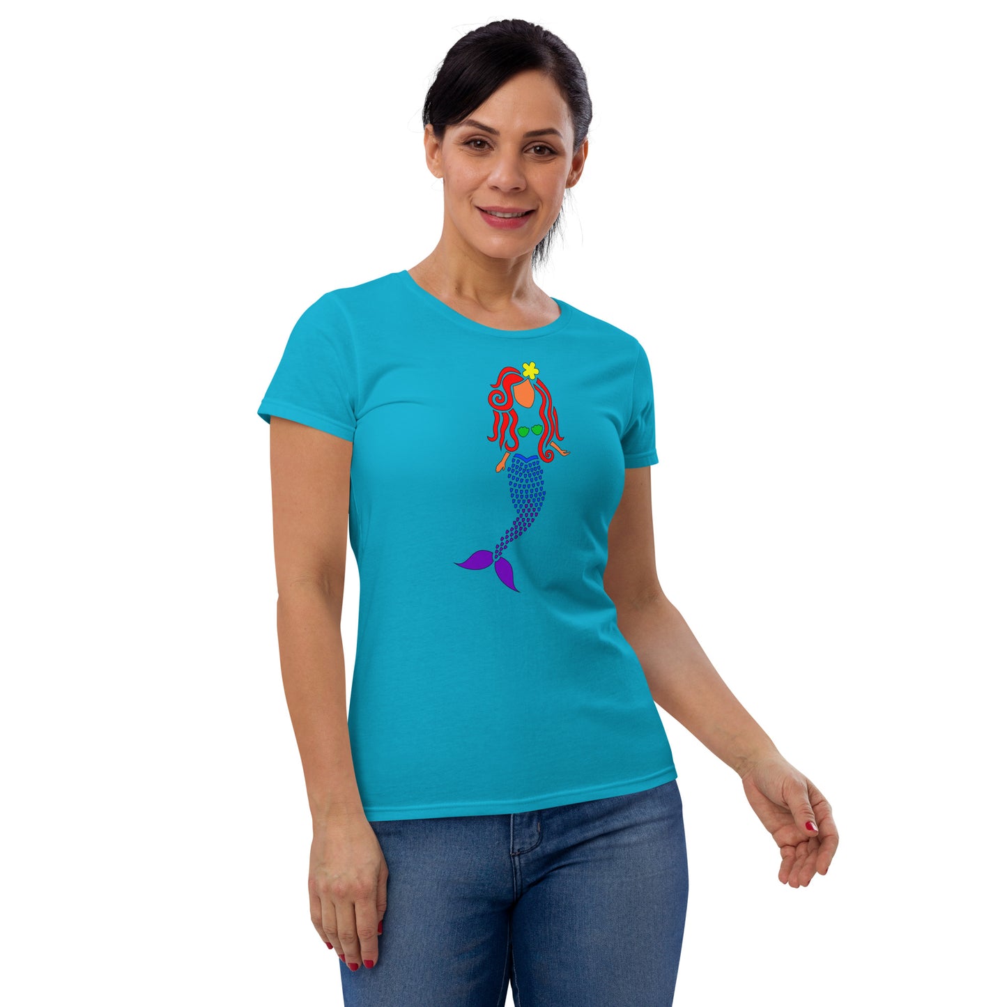 Rainbow Mermaid Women's Short Sleeve T-Shirt