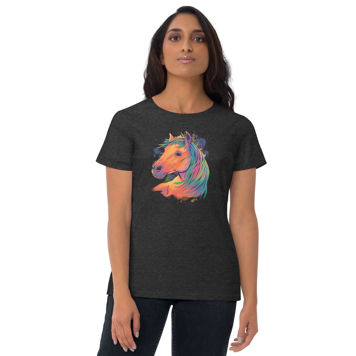 Horse Rainbow Women's Short Sleeve T-Shirt