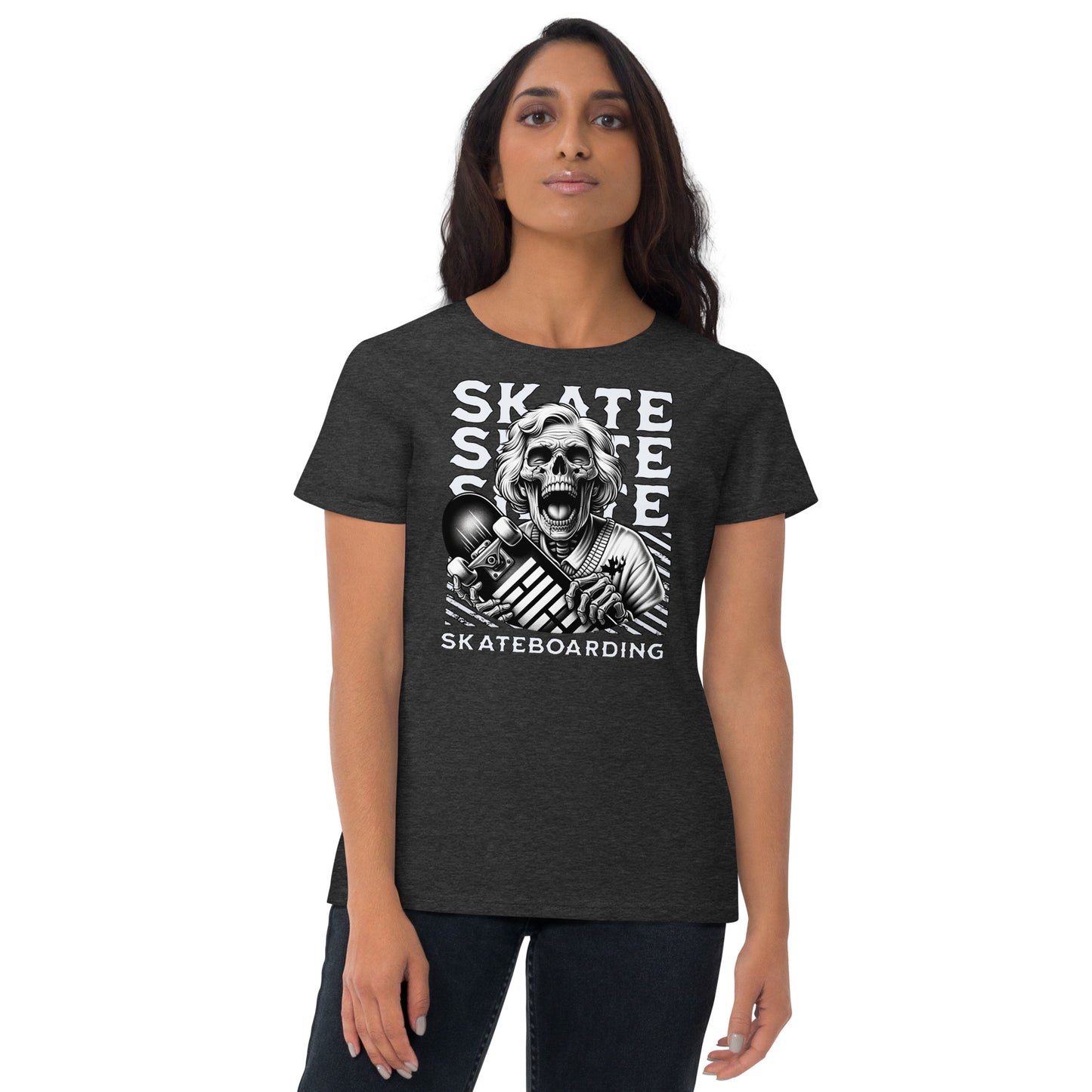 Screaming Skull Skateboarding Women's Short Sleeve T-Shirt