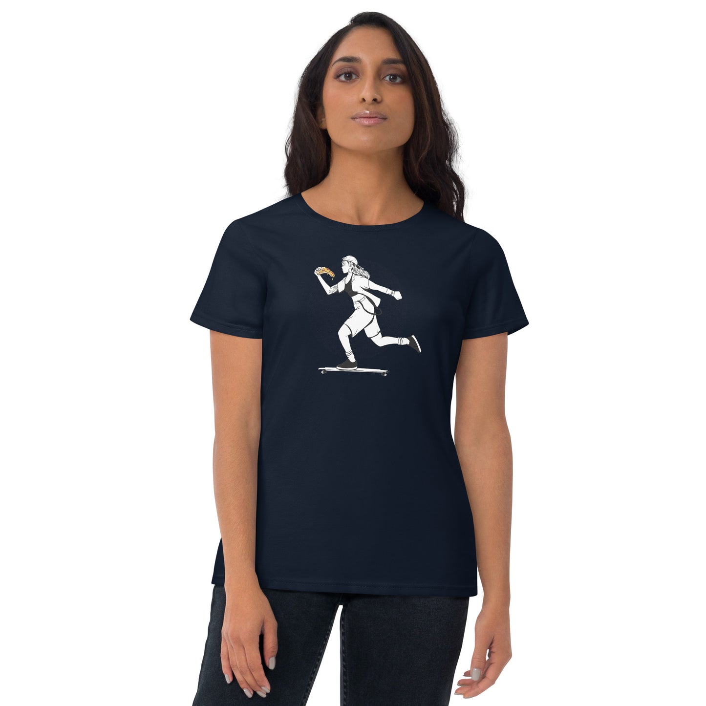 Longboarding Pizza Women's Short Sleeve T-Shirt