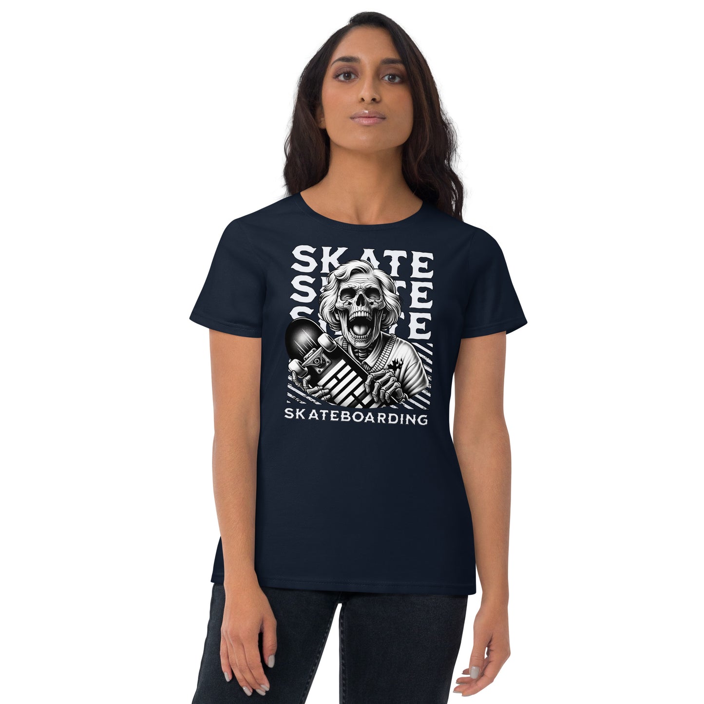 Screaming Skull Skateboarding Women's Short Sleeve T-Shirt