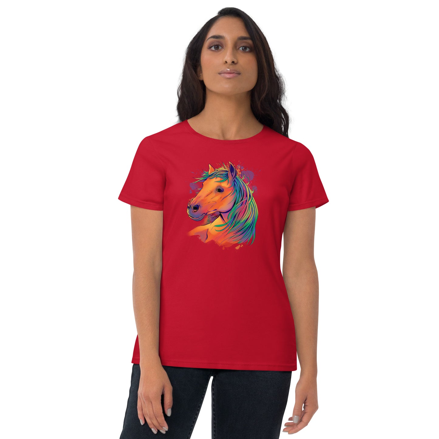 Horse Rainbow Women's Short Sleeve T-Shirt