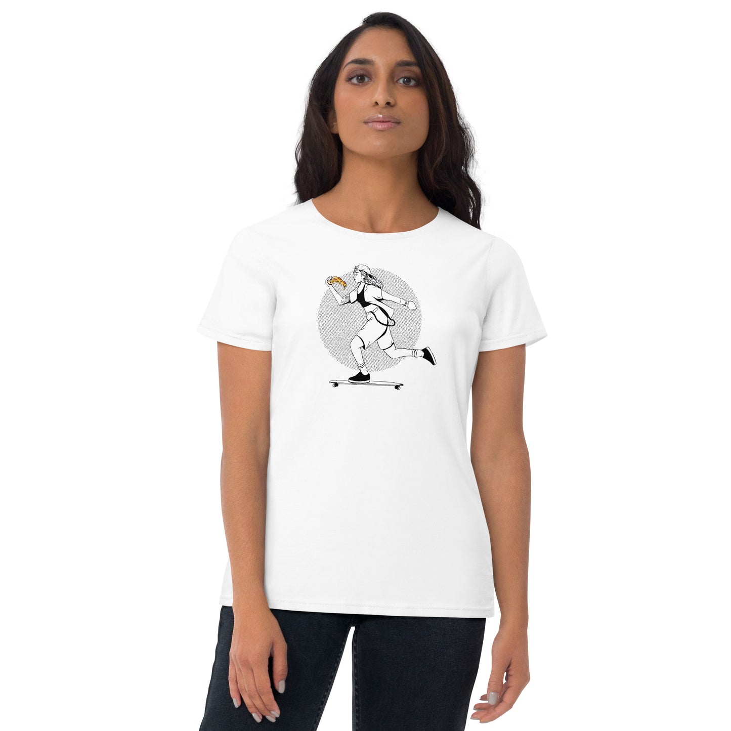 Longboarding Pizza Women's Short Sleeve T-Shirt