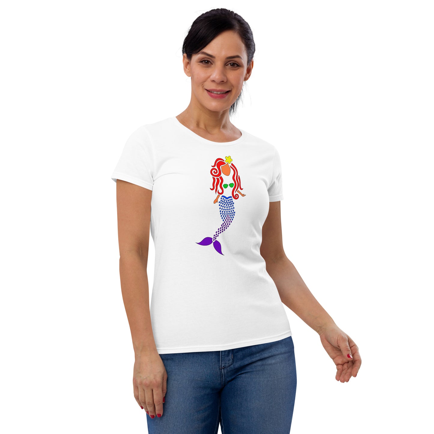 Rainbow Mermaid Women's Short Sleeve T-Shirt