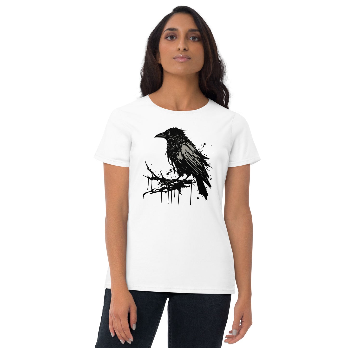 Raven Paint Splatter Women's Short Sleeve T-Shirt