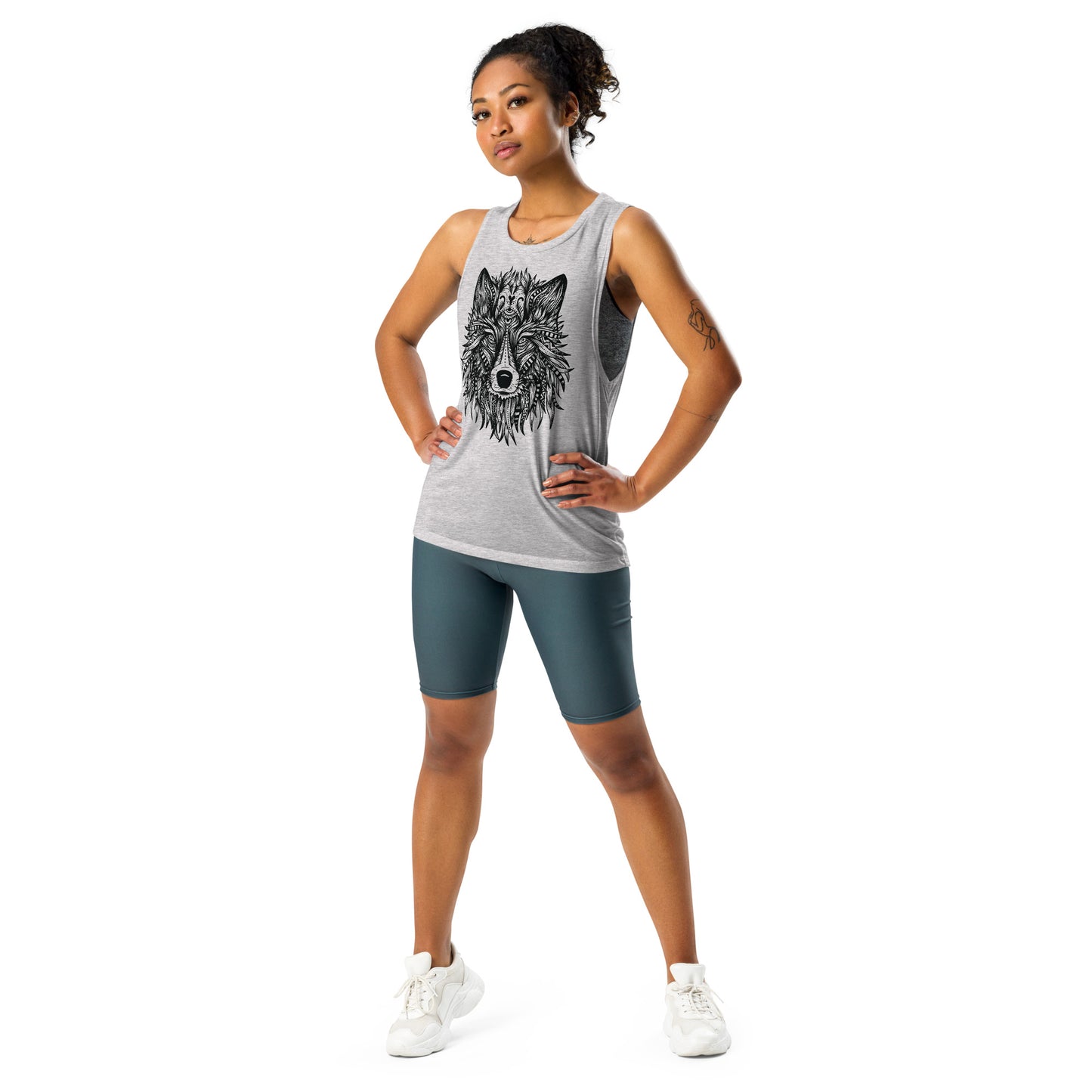 Wolf Mandala Ladies’ Muscle Tank