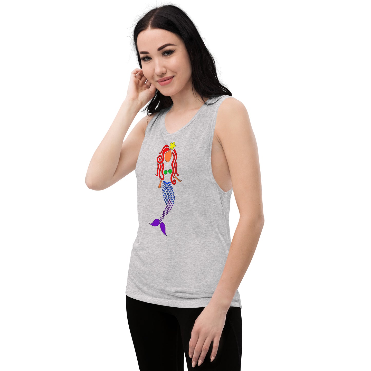 Rainbow Mermaid Ladies’ Muscle Tank