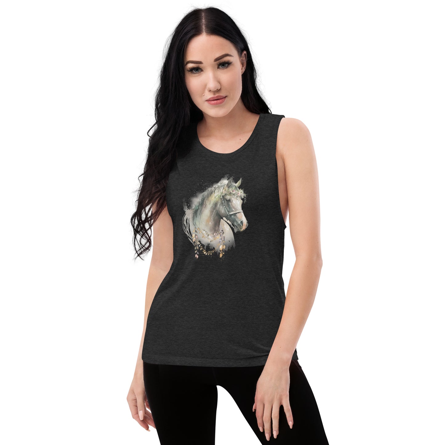 Whimsical Horse Ladies’ Muscle Tank