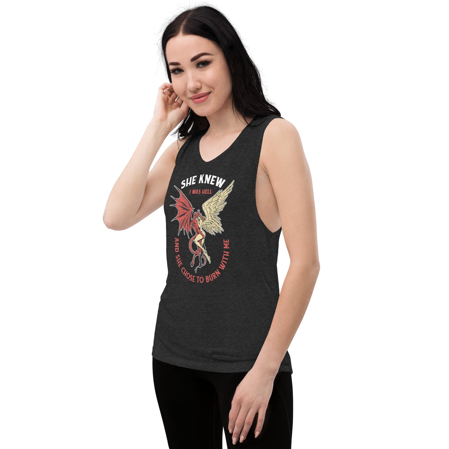 She Knew I Was Hell Ladies’ Muscle Tank