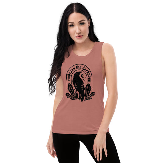Embrace the Darkness Ladies’ Muscle Tank