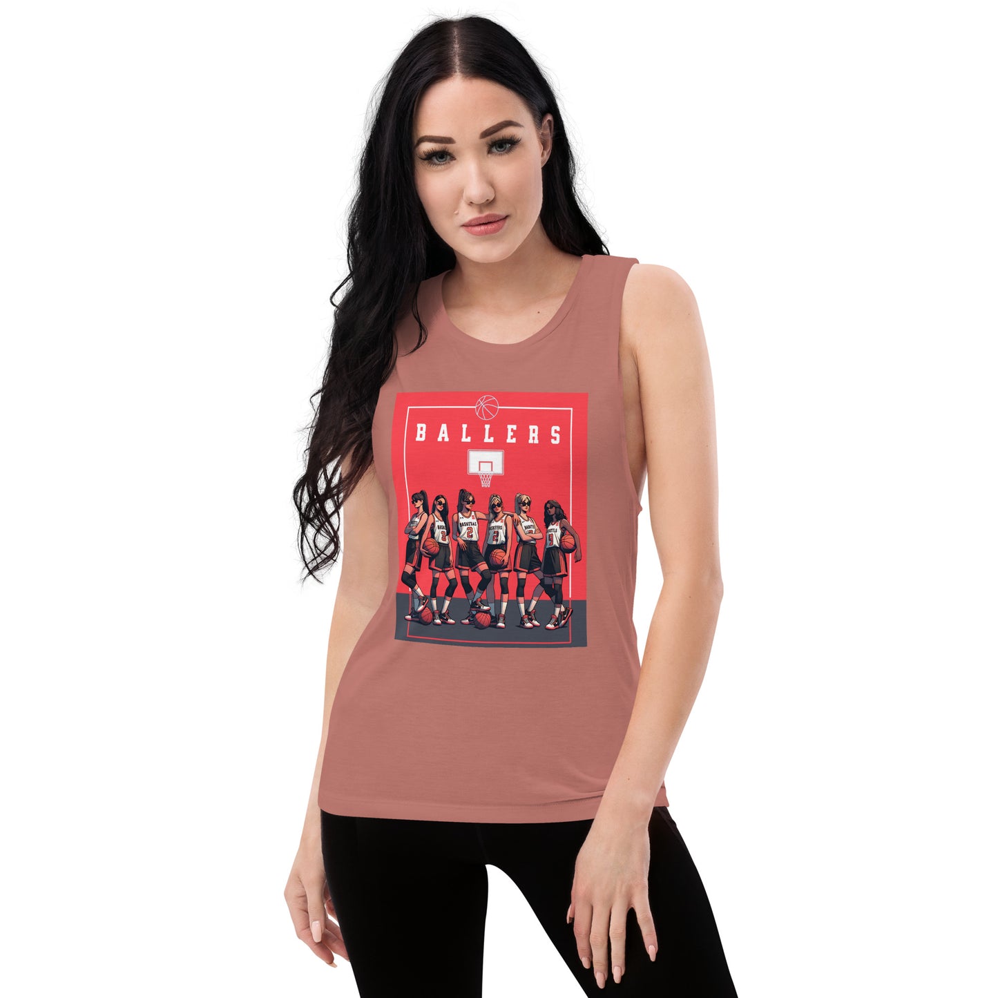 Basketball Ballers Ladies’ Muscle Tank