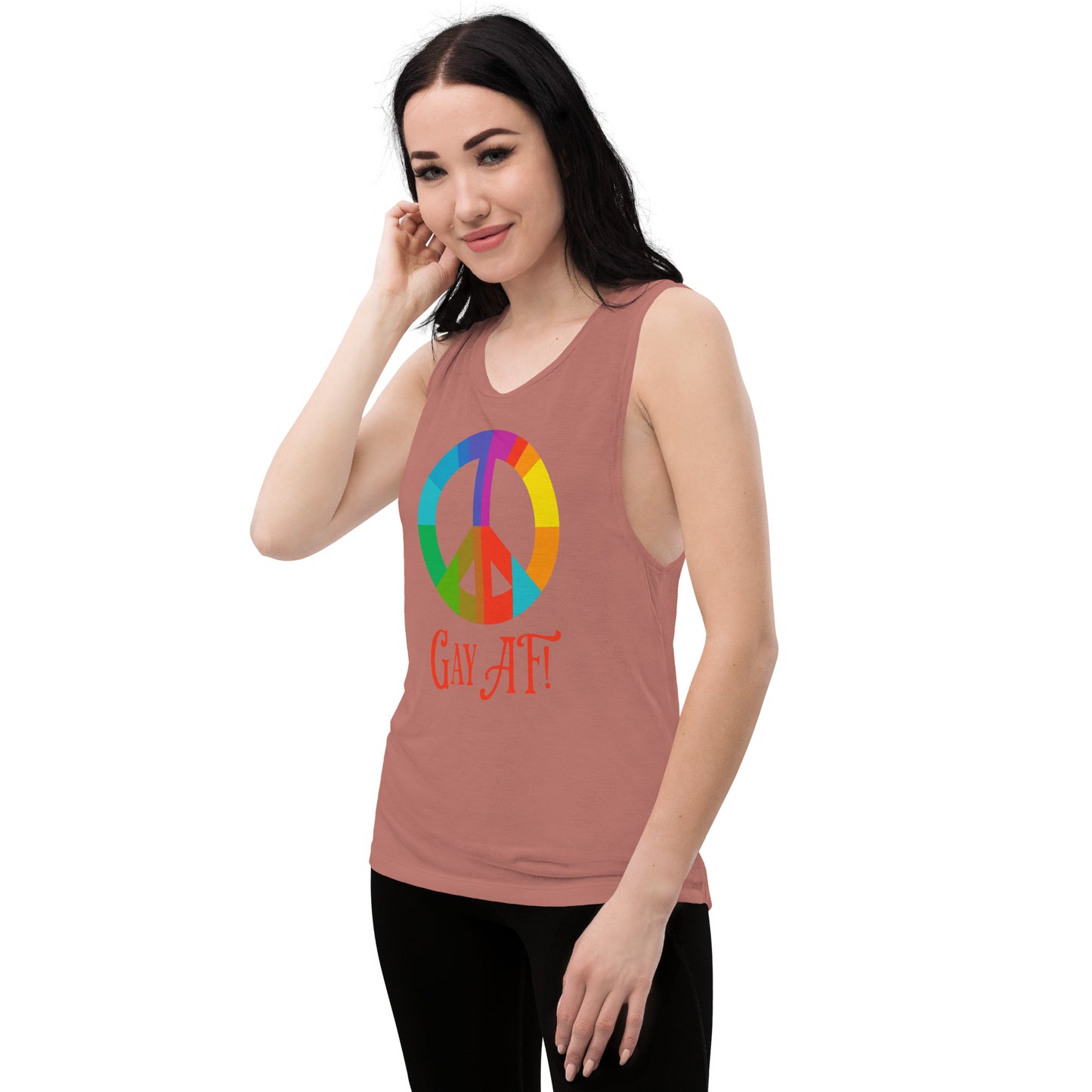 Gay AF! Ladies’ Muscle Tank