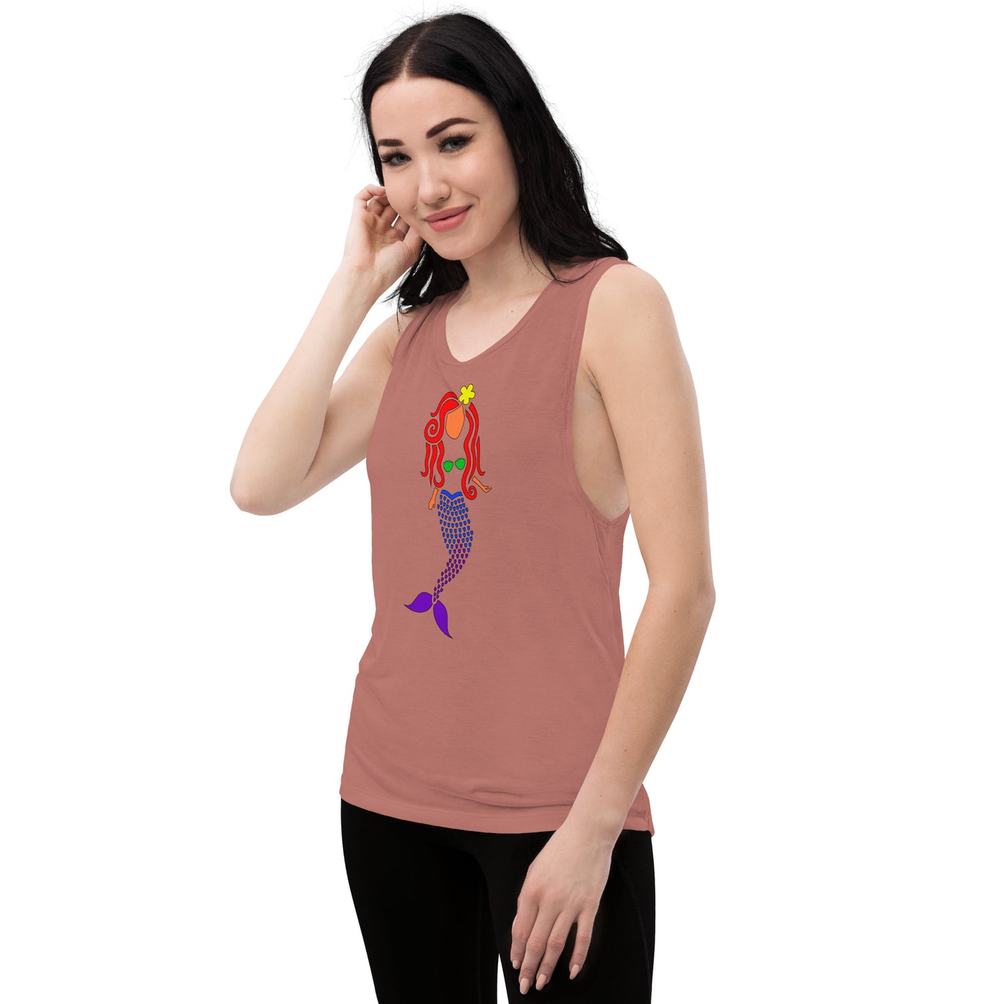 Rainbow Mermaid Ladies’ Muscle Tank