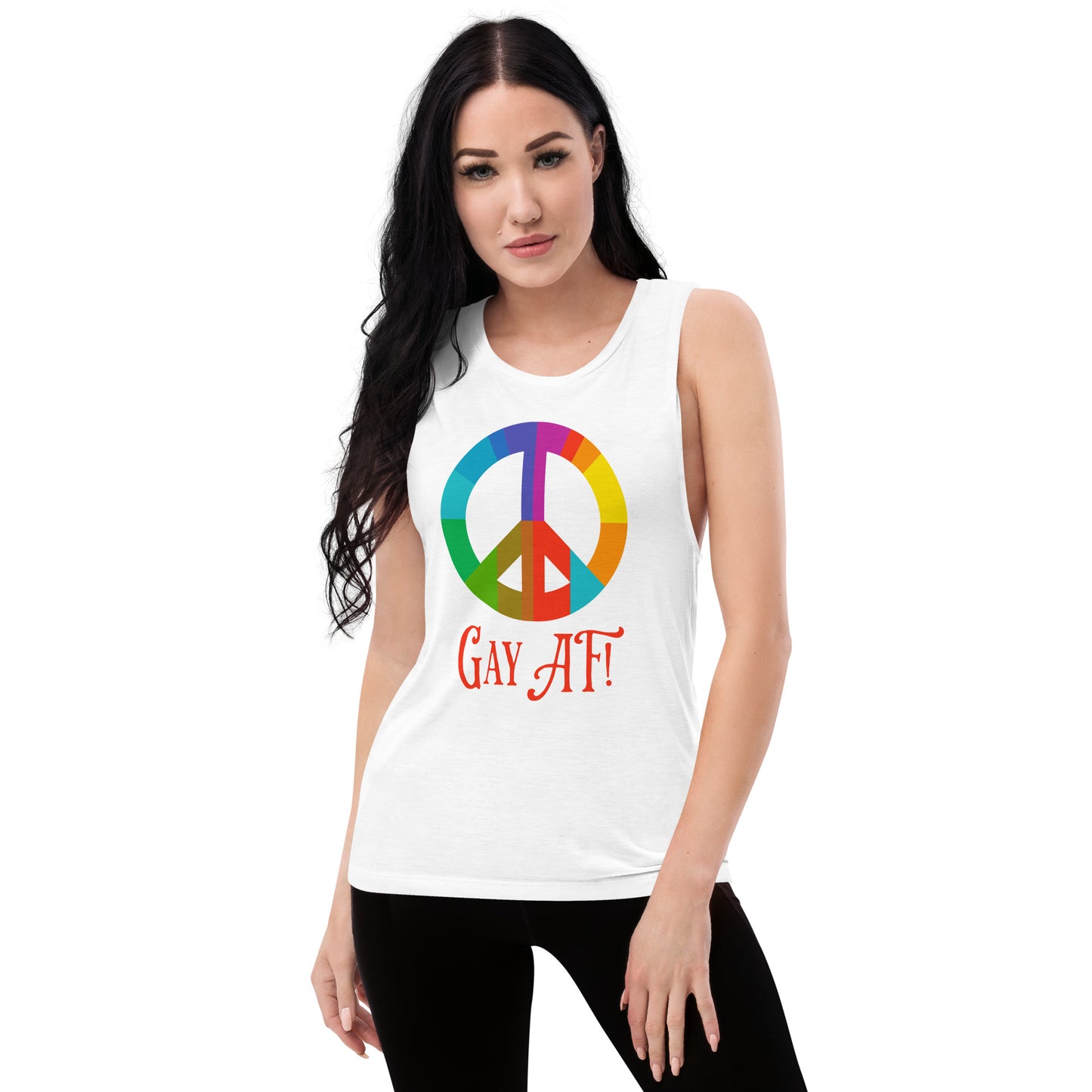 Gay AF! Ladies’ Muscle Tank