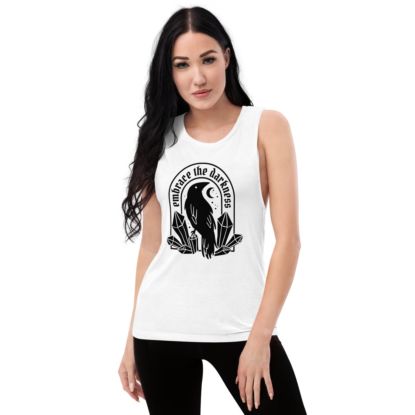 Embrace the Darkness Ladies’ Muscle Tank