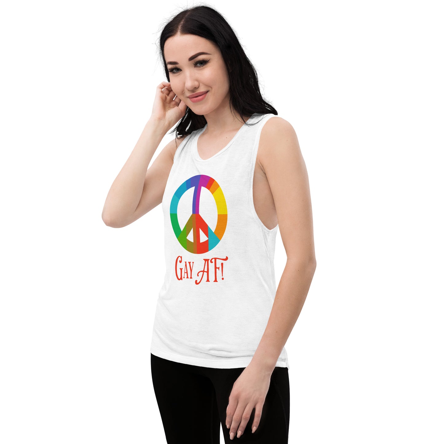 Gay AF! Ladies’ Muscle Tank