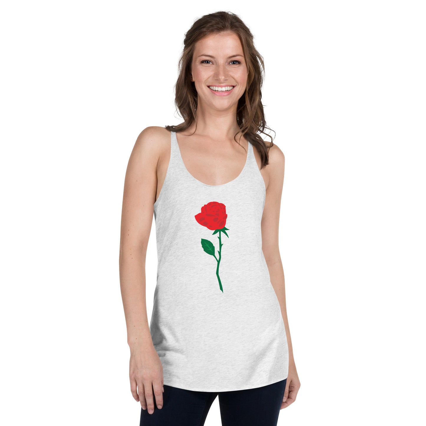 Red Rose Women's Racerback Tank