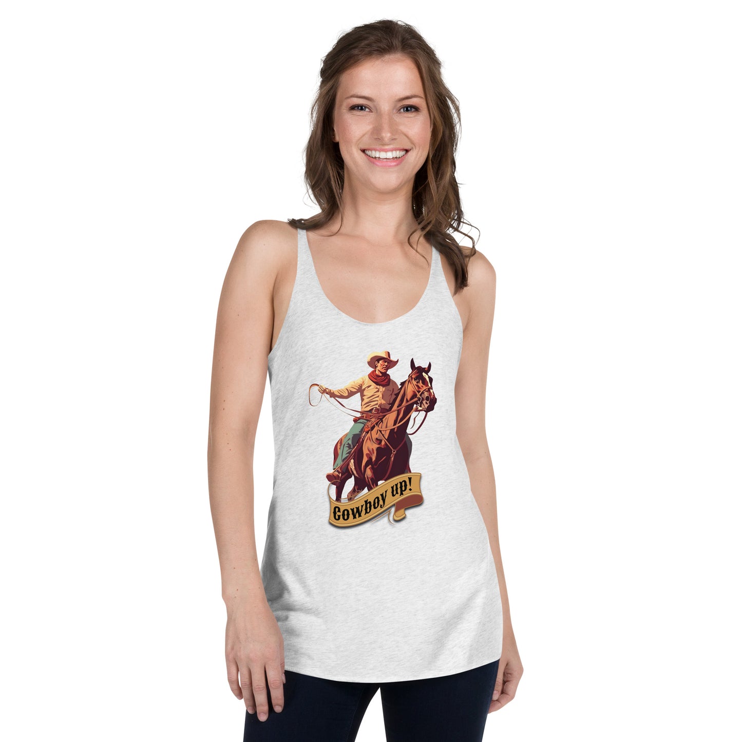 Cowboy Up! Women's Racerback Tank