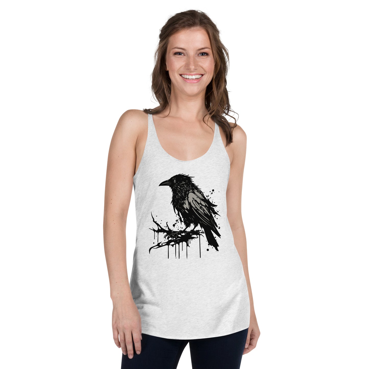 Raven Paint Splatter Women's Racerback Tank