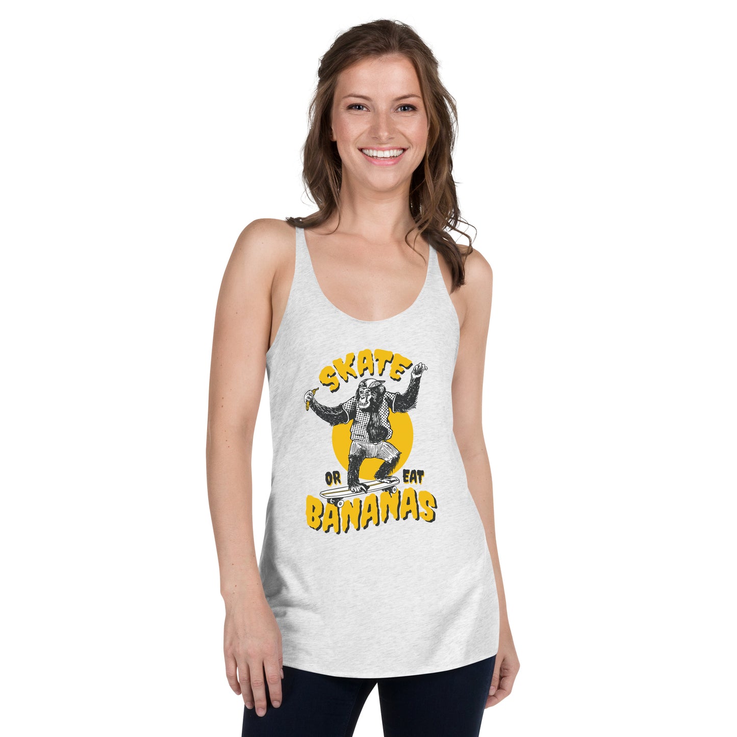 Skate Or Eat Bananas Women's Racerback Tank