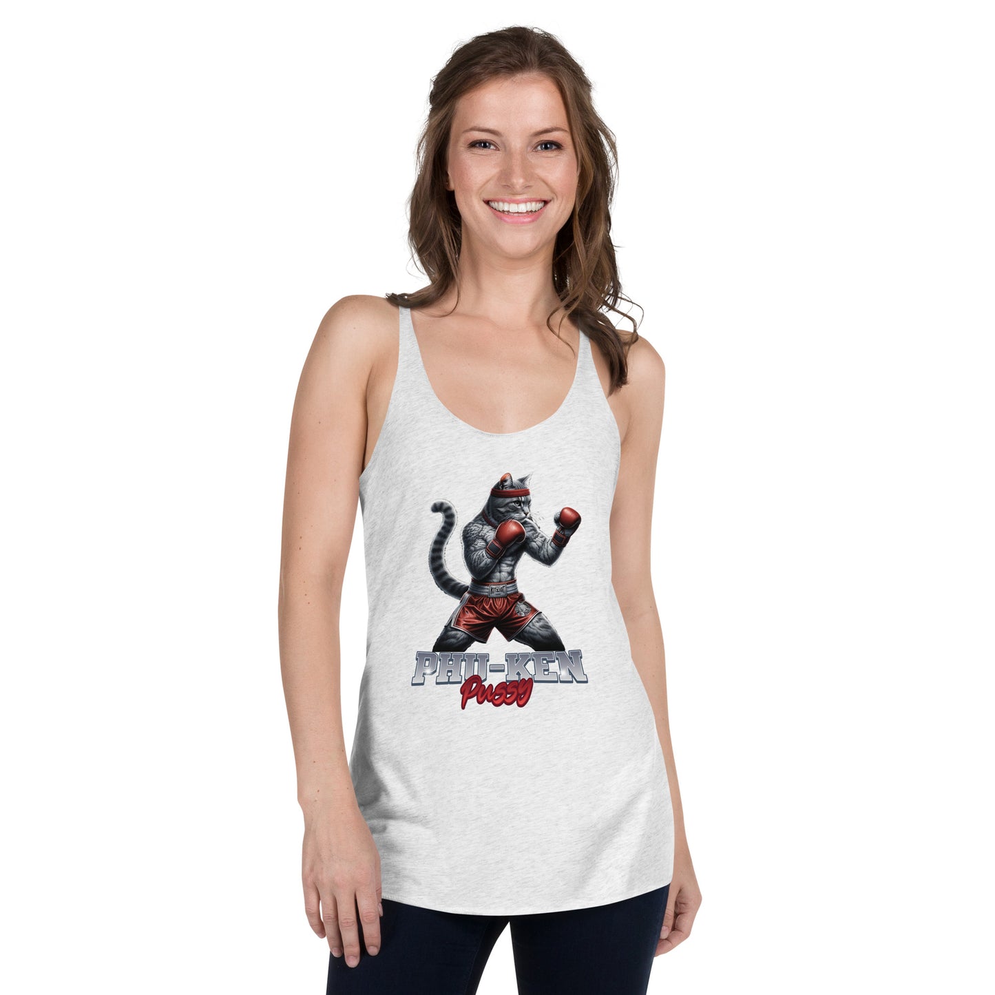 Phu-Ken Pussy Cat Women's Racerback Tank