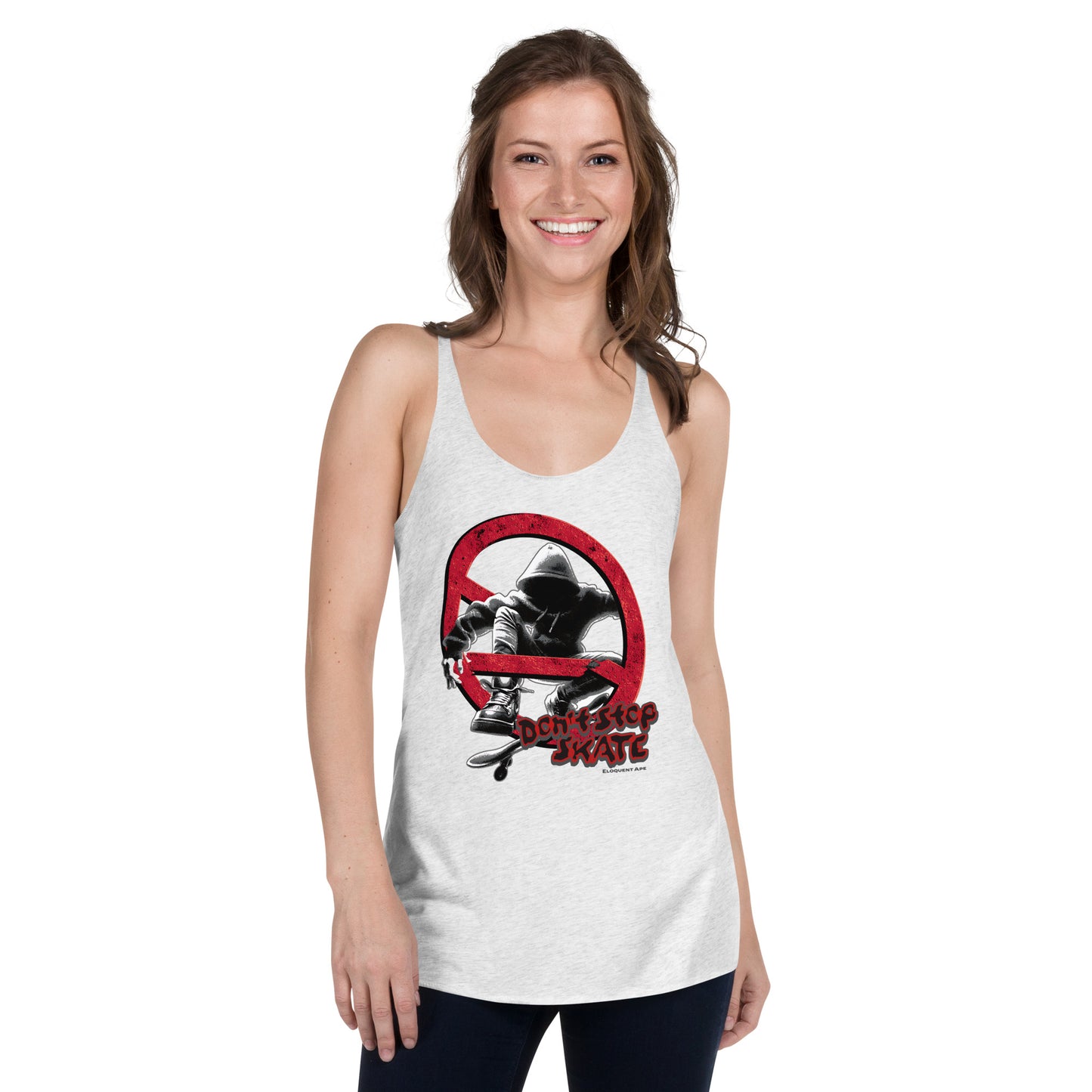 Don't Stop, Skate Women's Racerback Tank