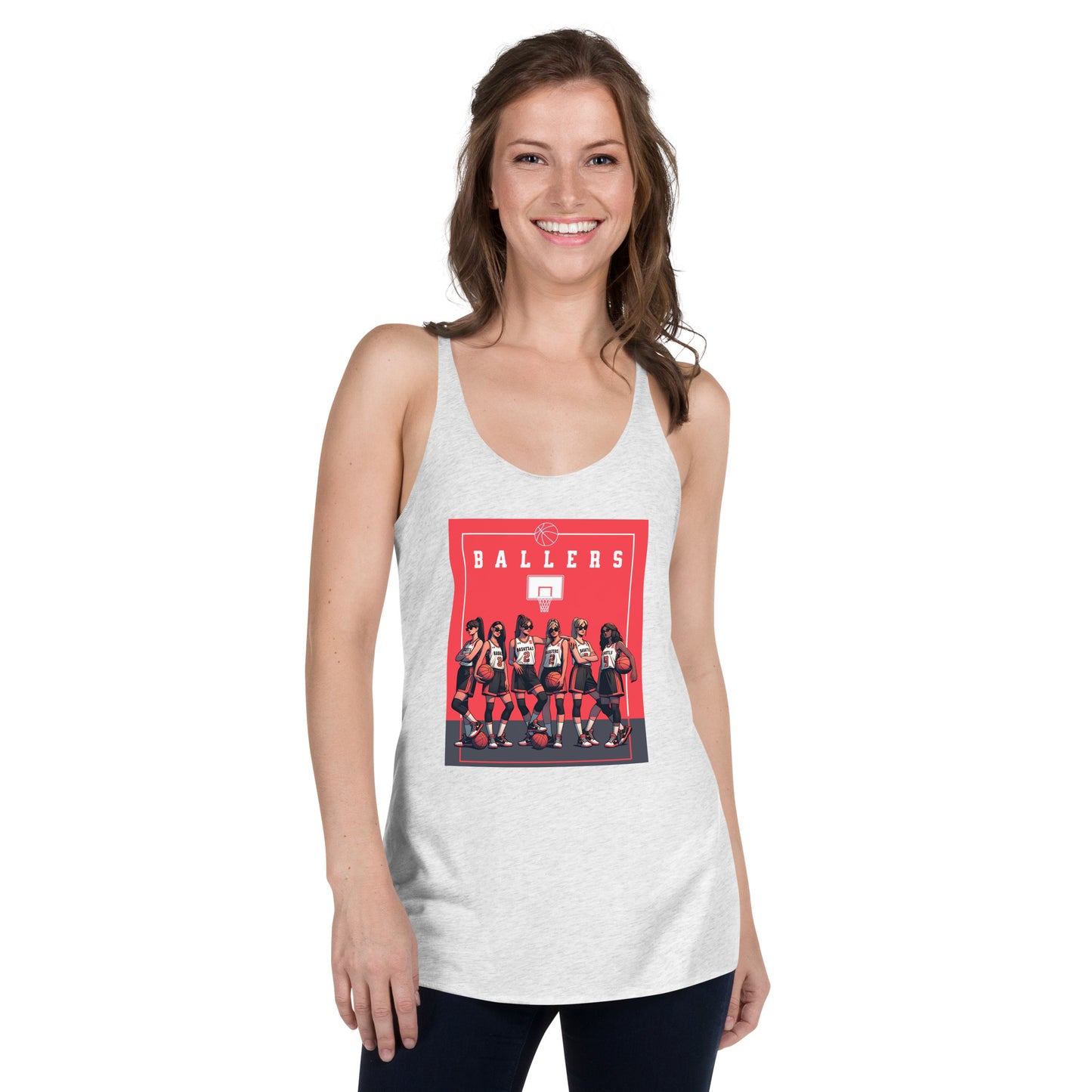 Basketball Ballers Women's Racerback Tank