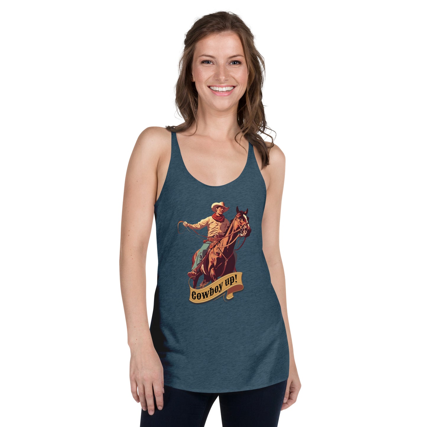 Cowboy Up! Women's Racerback Tank