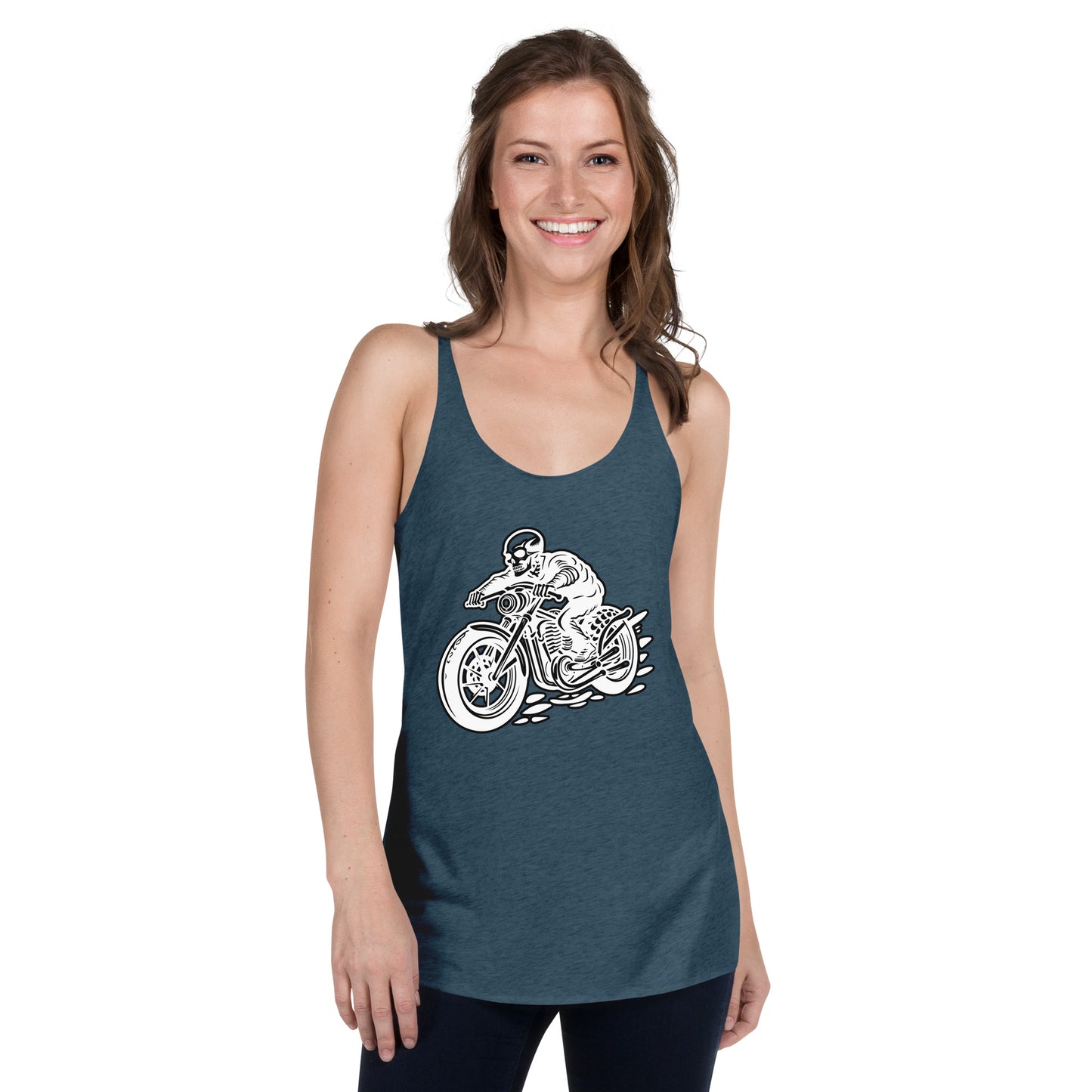 Skeleton Biker Women's Racerback Tank