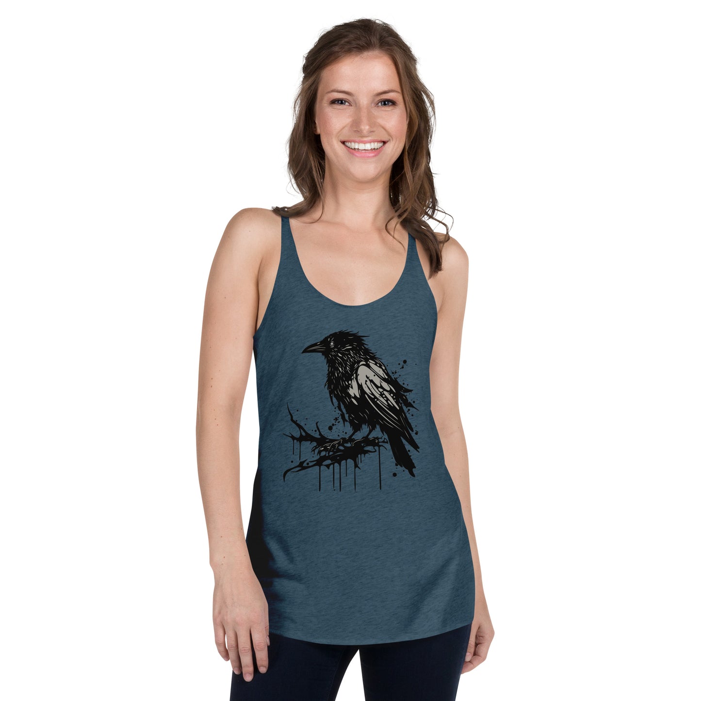 Raven Paint Splatter Women's Racerback Tank