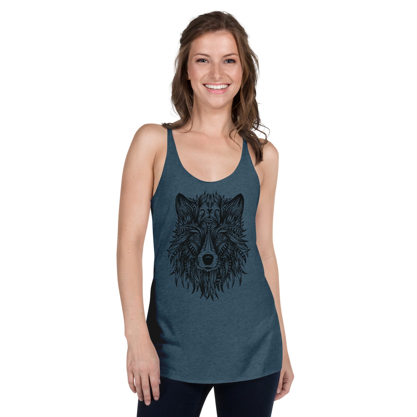 Wolf Mandala Women's Racerback Tank