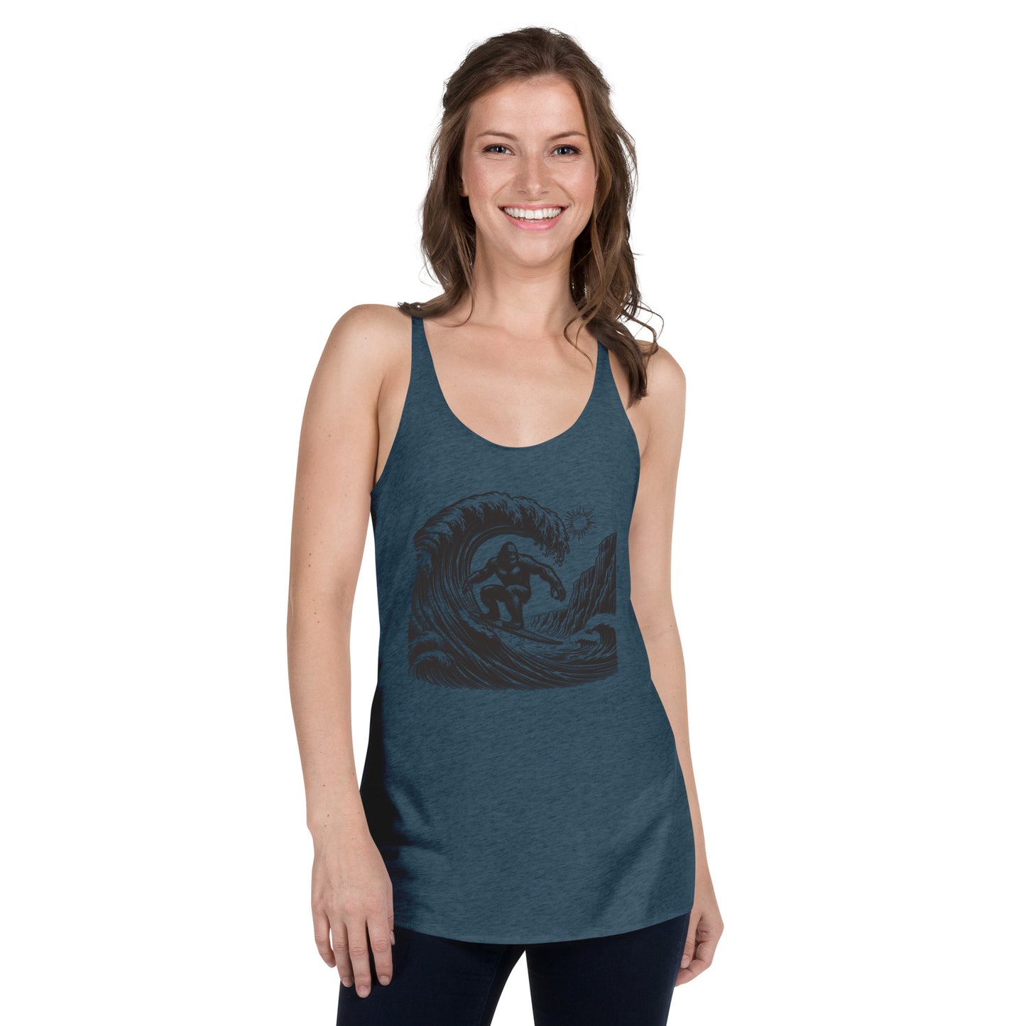 Surfing Ape Women's Racerback Tank