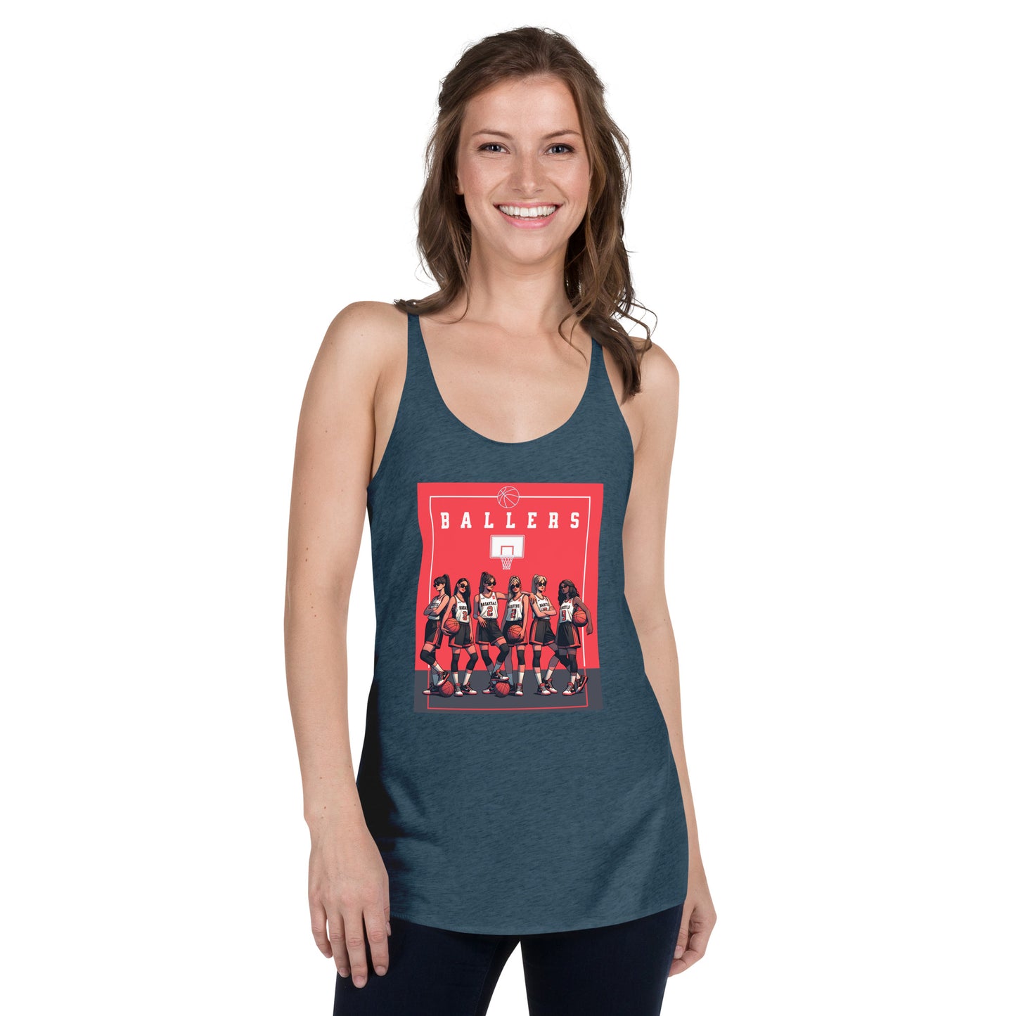 Basketball Ballers Women's Racerback Tank