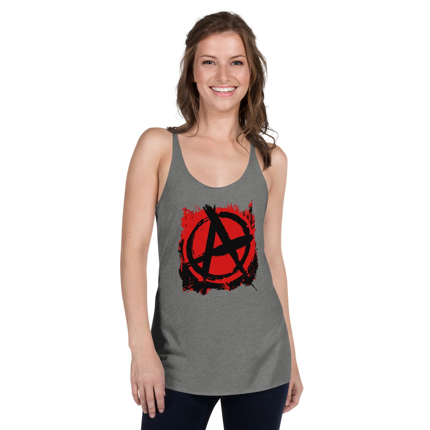 Anarchy Graffiti Women's Racerback Tank