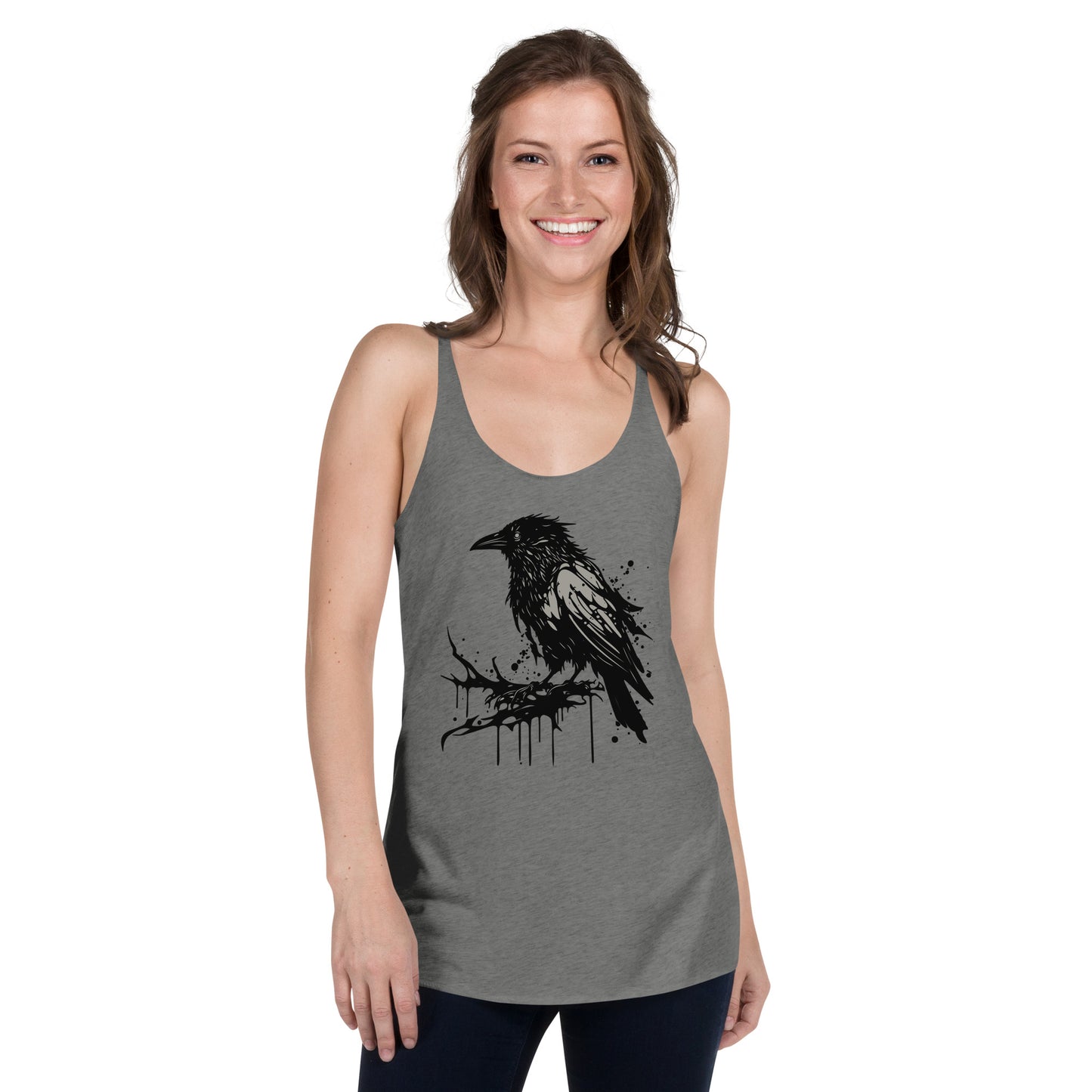 Raven Paint Splatter Women's Racerback Tank