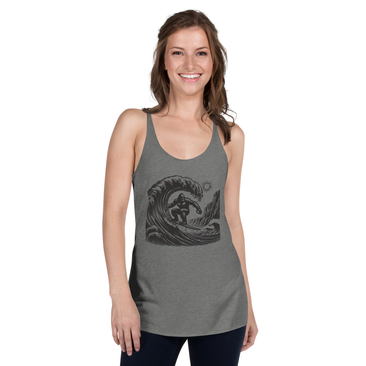 Surfing Ape Women's Racerback Tank