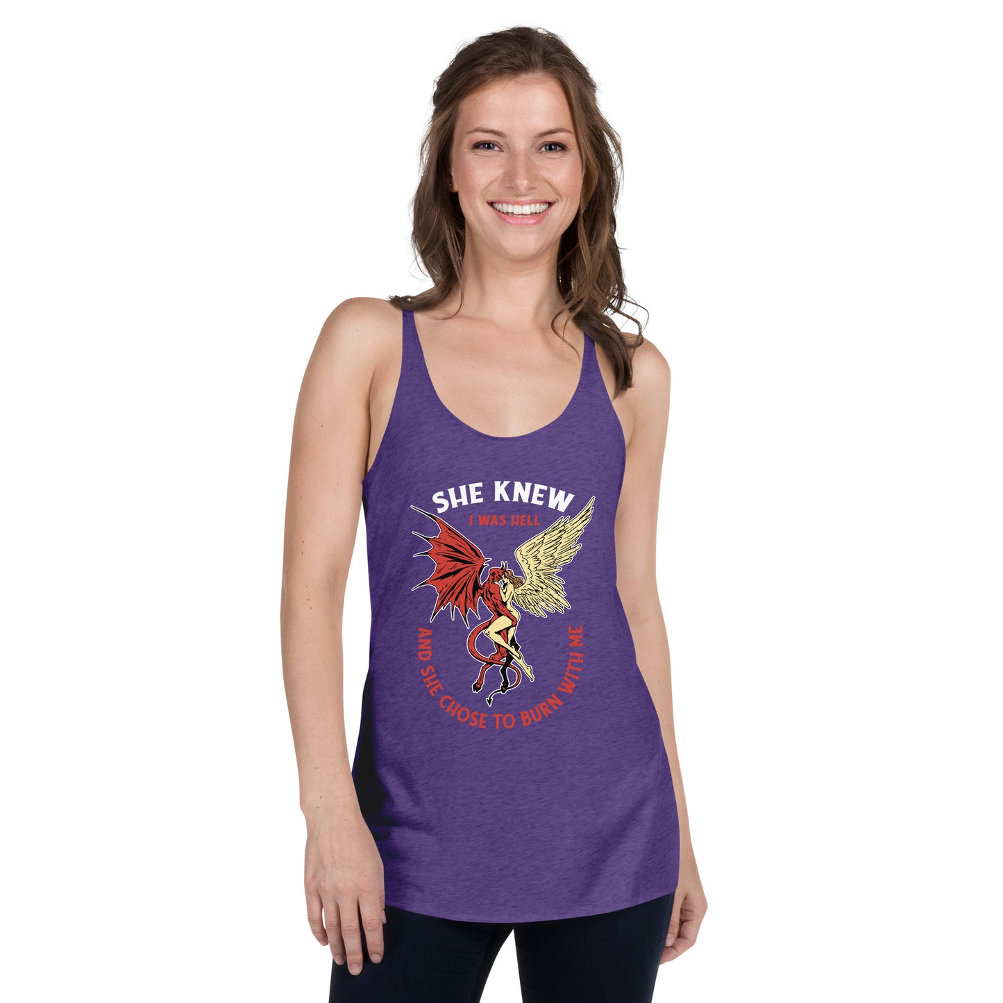 She Knew I Was Hell Women's Racerback Tank