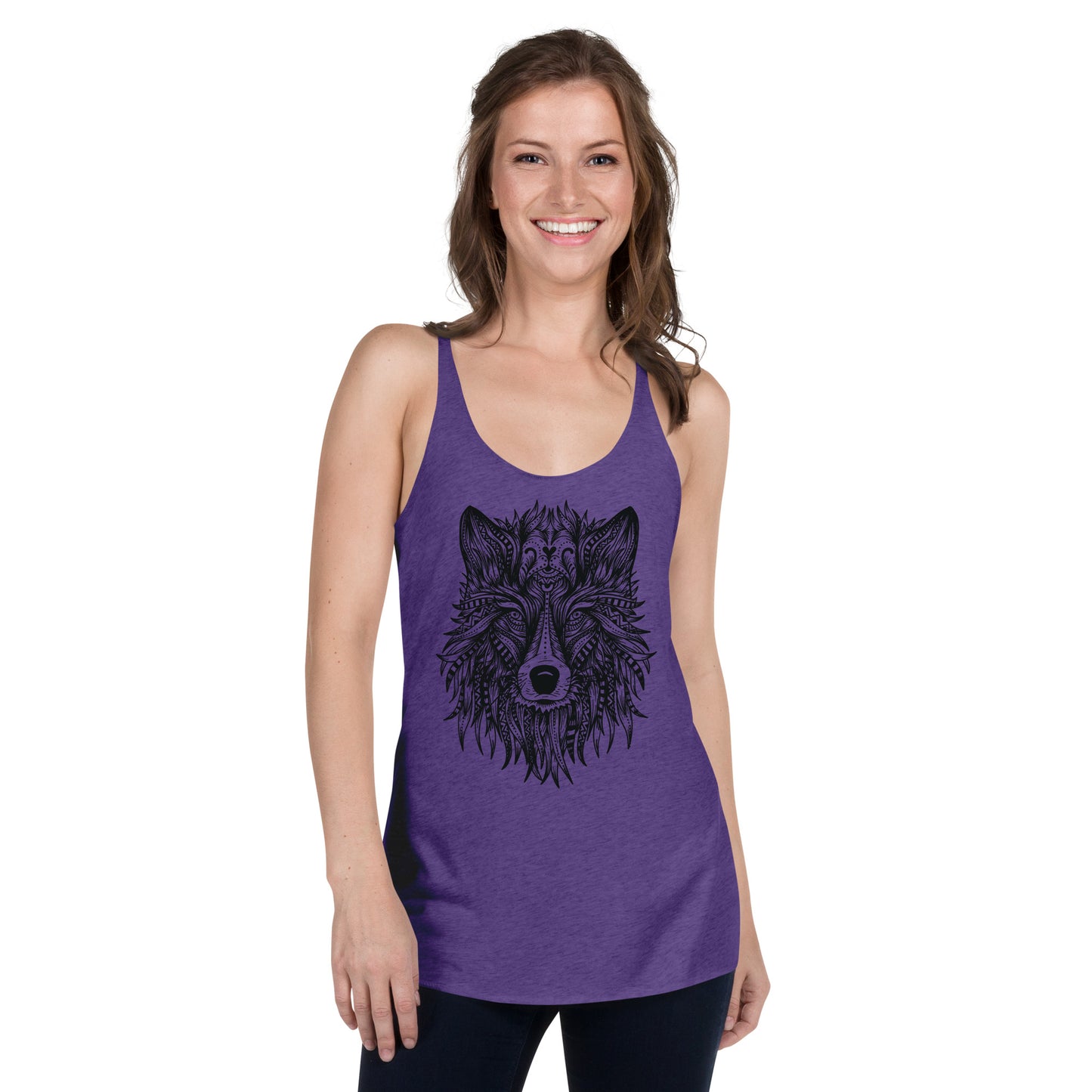 Wolf Mandala Women's Racerback Tank