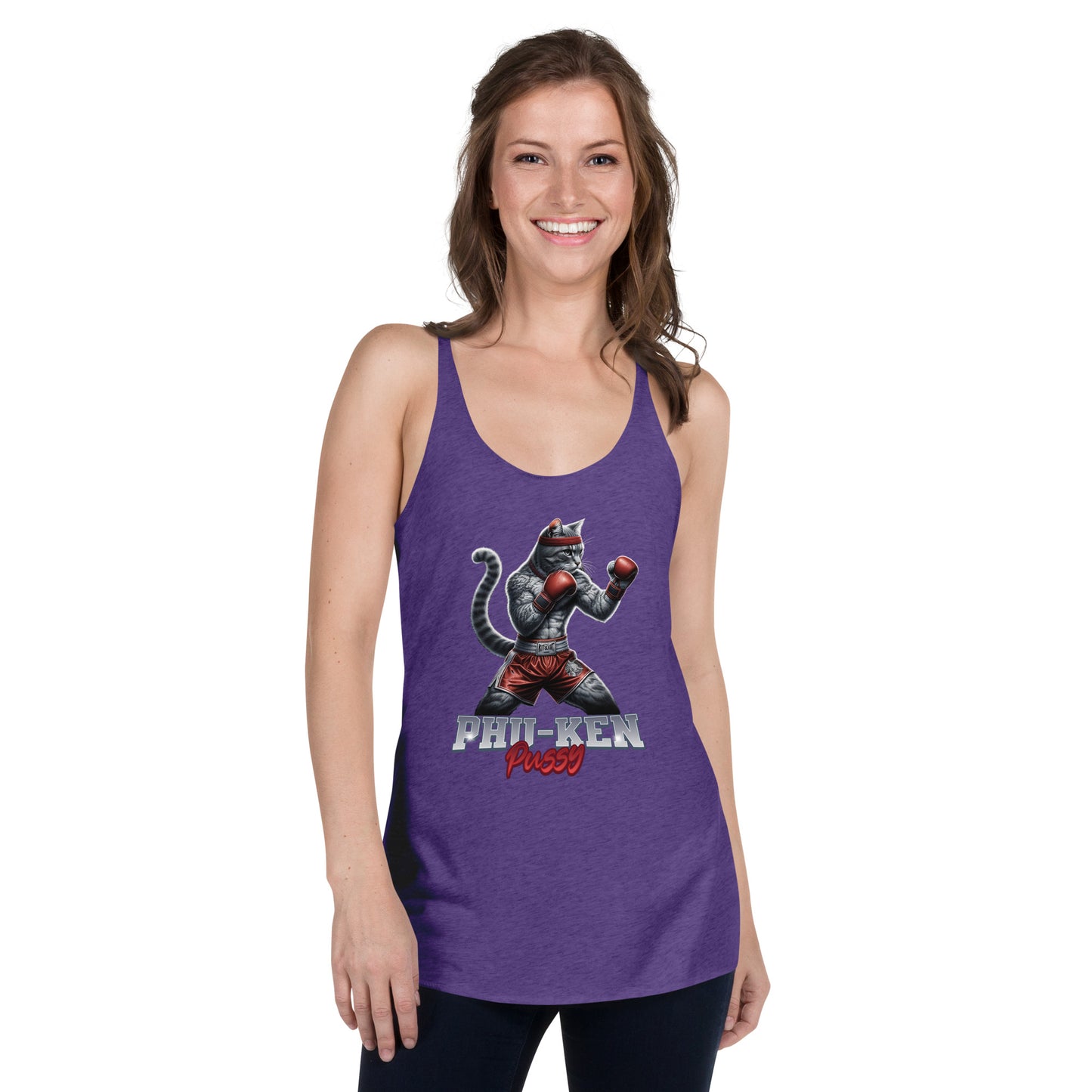 Phu-Ken Pussy Cat Women's Racerback Tank